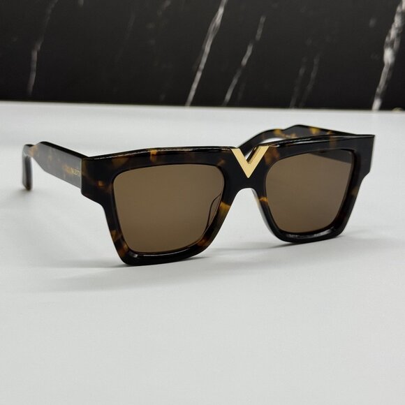 NEW VALENTINO SUNGLASSES WOMEN HAVANA EYEWEAR VALENTINO V-GOLD-II VLS-162B main image 6